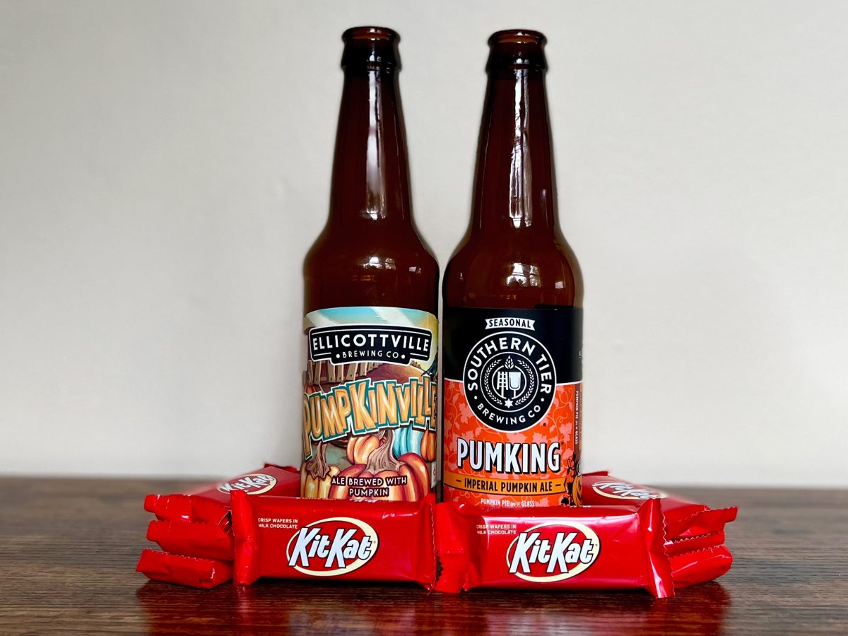 Pumpkin Beer and Kit Kats Candy